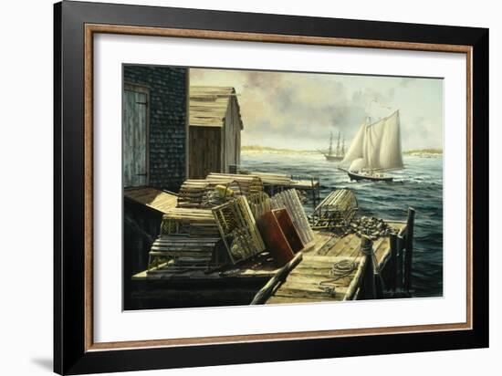 Lobster Pots New England-Nicky Boehme-Framed Giclee Print