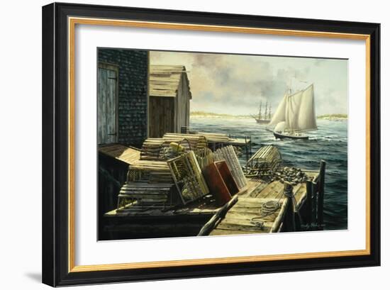 Lobster Pots New England-Nicky Boehme-Framed Giclee Print