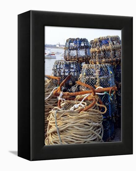 Lobster Pots, Normandy, France-Michael Busselle-Framed Premier Image Canvas