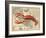 Lobster print on Nautical Map-Fab Funky-Framed Art Print