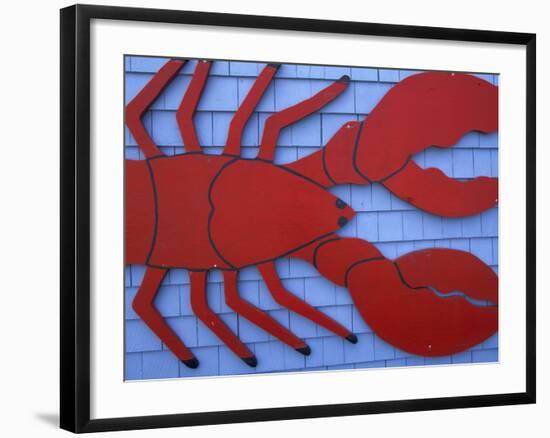 Lobster Sign, Fundy National Park, New Brunswick, Canada-Walter Bibikow-Framed Photographic Print