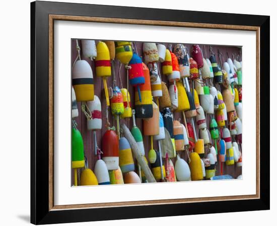 Lobster Trap Floats, Winter Harbor, Maine, New England, United States of America, North America-Alan Copson-Framed Photographic Print