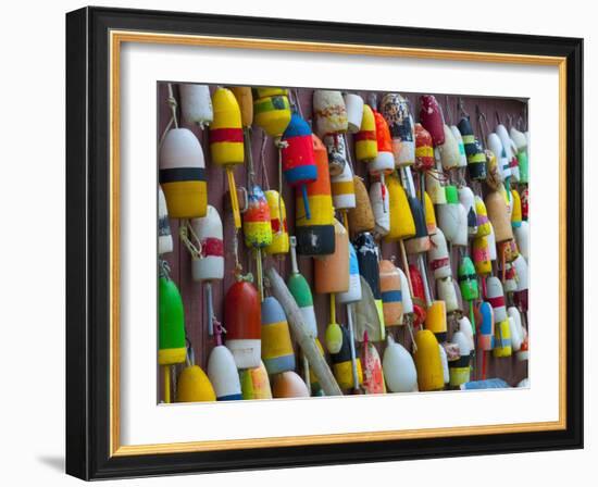 Lobster Trap Floats, Winter Harbor, Maine, New England, United States of America, North America-Alan Copson-Framed Photographic Print