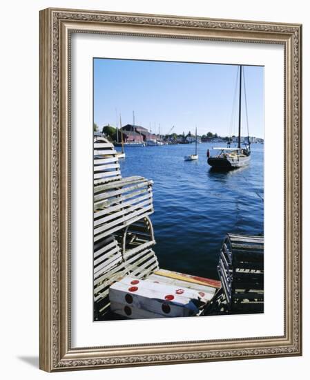 Lobster Traps, Living Maritime Museum, Mystic Seaport, Connecticut, USA-Fraser Hall-Framed Photographic Print