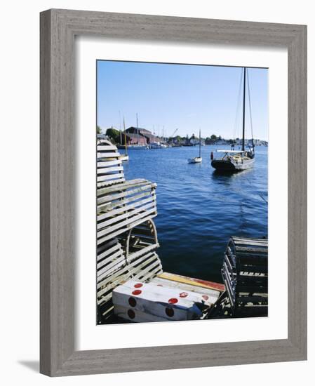 Lobster Traps, Living Maritime Museum, Mystic Seaport, Connecticut, USA-Fraser Hall-Framed Photographic Print