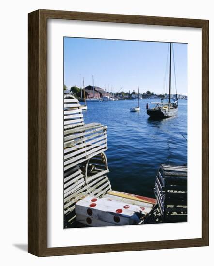 Lobster Traps, Living Maritime Museum, Mystic Seaport, Connecticut, USA-Fraser Hall-Framed Photographic Print