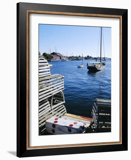 Lobster Traps, Living Maritime Museum, Mystic Seaport, Connecticut, USA-Fraser Hall-Framed Photographic Print