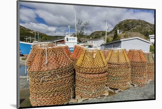 Lobster Traps Near Fishing Boat Outside St. John'S, Newfoundland, Canada, North America-Michael Nolan-Mounted Photographic Print