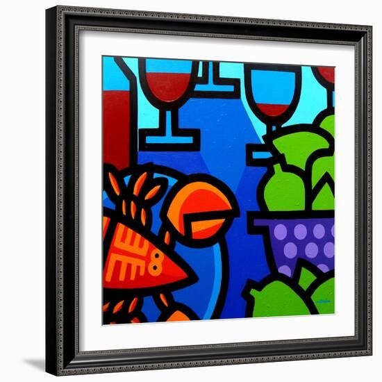 Lobster Wine and Limes-John Nolan-Framed Giclee Print