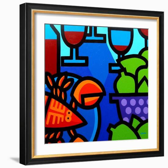 Lobster Wine and Limes-John Nolan-Framed Giclee Print