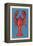 Lobster - Woodblock-Lantern Press-Framed Stretched Canvas