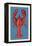 Lobster - Woodblock-Lantern Press-Framed Stretched Canvas