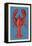 Lobster - Woodblock-Lantern Press-Framed Stretched Canvas