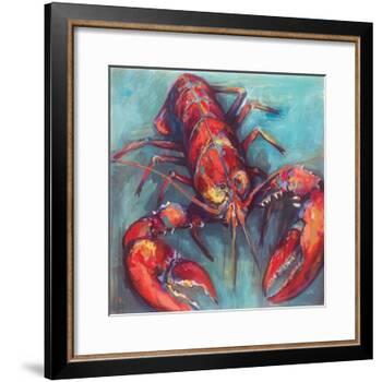 Lobster-Jeanette Vertentes-Framed Art Print