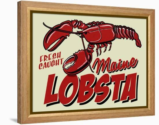 Lobster-Retroplanet-Framed Premier Image Canvas