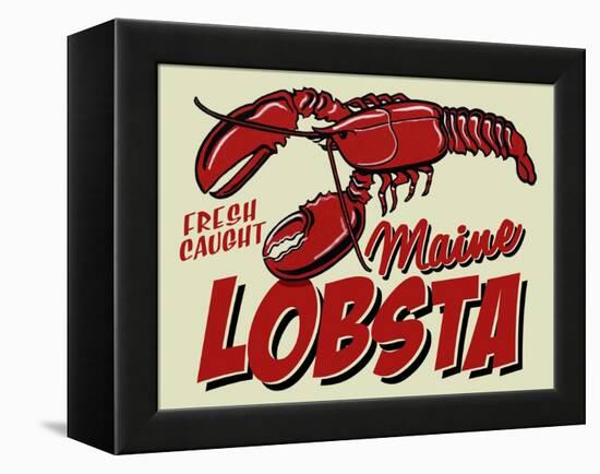 Lobster-Retroplanet-Framed Premier Image Canvas