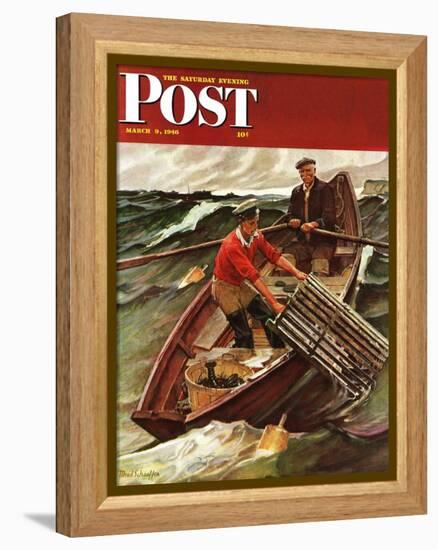 "Lobstermen," Saturday Evening Post Cover, March 9, 1946-Mead Schaeffer-Framed Premier Image Canvas