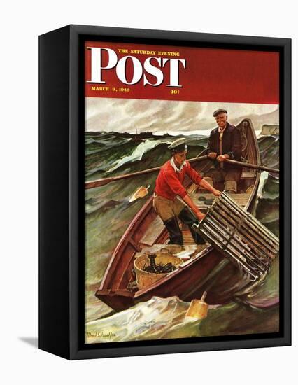 "Lobstermen," Saturday Evening Post Cover, March 9, 1946-Mead Schaeffer-Framed Premier Image Canvas