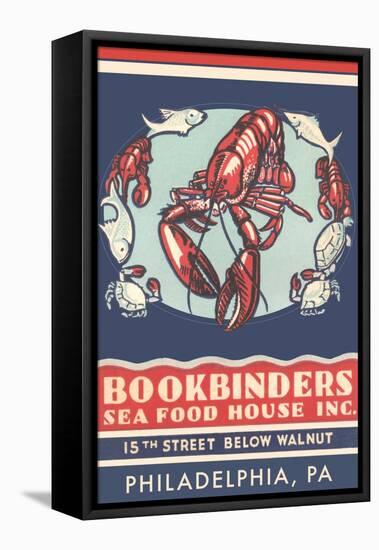 Lobsters Advertisement-null-Framed Stretched Canvas