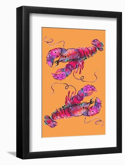 Lobsters on Orange-Ania Zwara-Framed Photographic Print