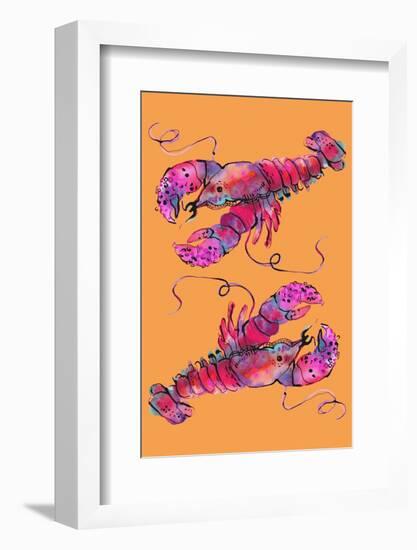 Lobsters on Orange-Ania Zwara-Framed Photographic Print