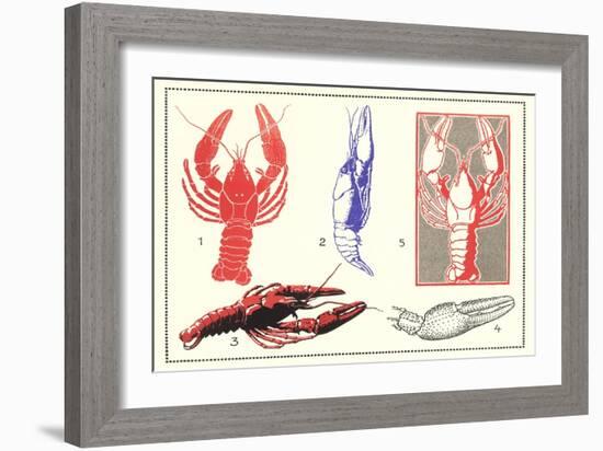 Lobsters-null-Framed Art Print
