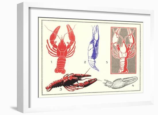 Lobsters-null-Framed Art Print