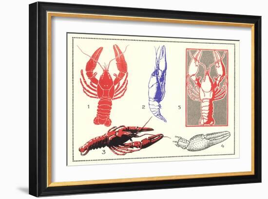 Lobsters-null-Framed Art Print