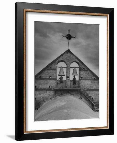 Local Boys Ringing the Church Bells-Gordon Parks-Framed Photographic Print