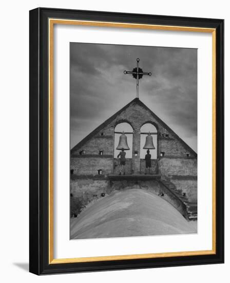 Local Boys Ringing the Church Bells-Gordon Parks-Framed Photographic Print
