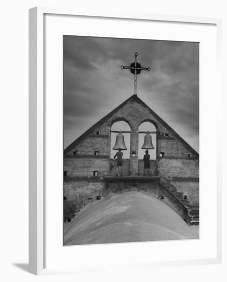 Local Boys Ringing the Church Bells-Gordon Parks-Framed Photographic Print