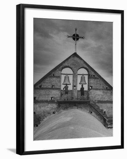 Local Boys Ringing the Church Bells-Gordon Parks-Framed Photographic Print