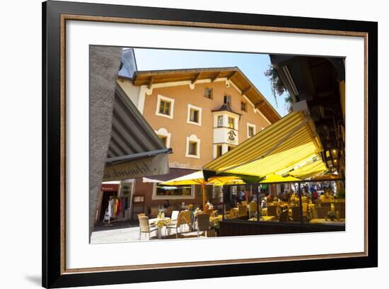 Local Cafe and Restaurant, Zell Am See, Pinzgau, Salzkammergut, Austria, Europe-Doug Pearson-Framed Photographic Print