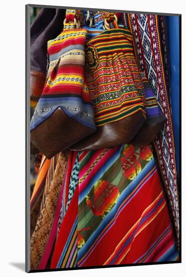 Local Carpets Made of Llama and Alpaca Wool for Sale at the Market, Cuzco, Peru, South America-Yadid Levy-Mounted Photographic Print