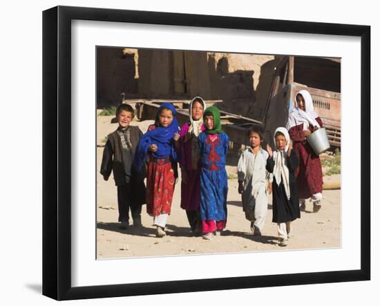 Local Children, Yakawlang, Afghanistan-Jane Sweeney-Framed Photographic Print