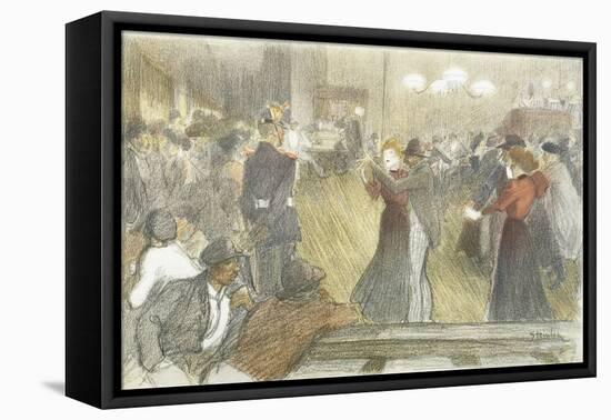 Local Dance, 1897-1899-Théophile Alexandre Steinlen-Framed Premier Image Canvas