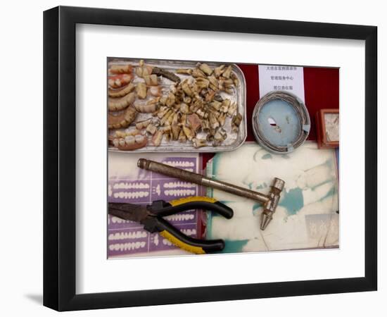 Local Dentist in Xizhou Market, Bai Village North of Dali, China-Pete Oxford-Framed Photographic Print