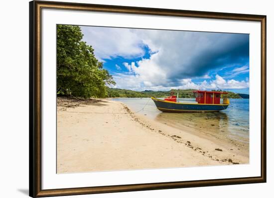 Local fishermen boat, Mahe, Republic of Seychelles, Indian Ocean.-Michael DeFreitas-Framed Photographic Print