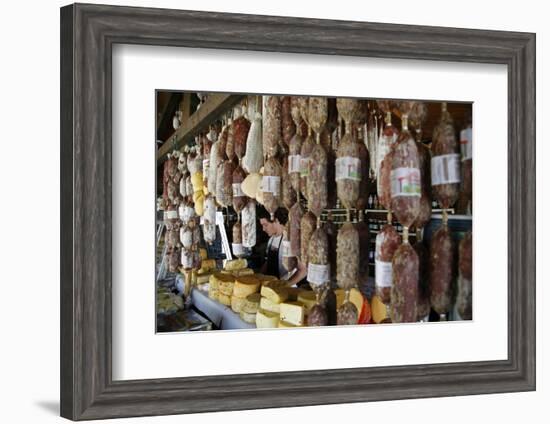 Local Food Stall Selling Salamies and Cheese Near Tafi Del Valle-Yadid Levy-Framed Photographic Print