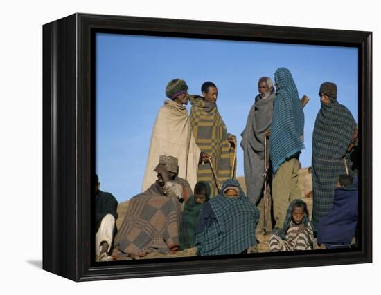 Local People, Debirichwa Village, Simien Mountains National Park, Ethiopia, Africa-David Poole-Framed Premier Image Canvas