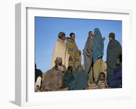 Local People, Debirichwa Village, Simien Mountains National Park, Ethiopia, Africa-David Poole-Framed Photographic Print