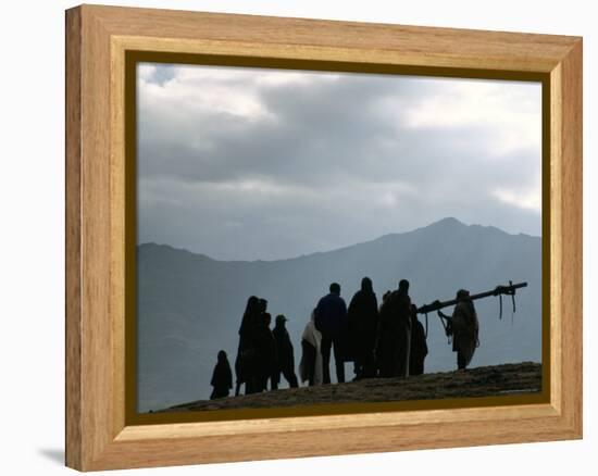 Local People, Debirichwa Village, Simien Mountains National Park, Ethiopia, Africa-David Poole-Framed Premier Image Canvas