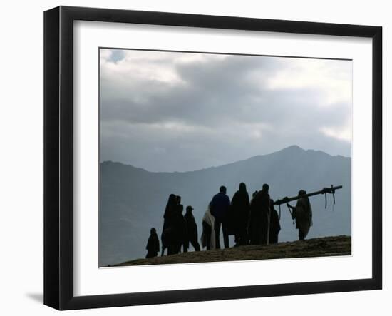 Local People, Debirichwa Village, Simien Mountains National Park, Ethiopia, Africa-David Poole-Framed Photographic Print