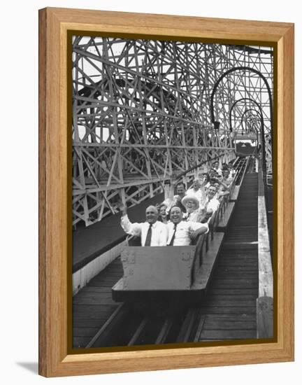 Local Politicians Riding the Roller Coaster at the Carnival-Ed Clark-Framed Premier Image Canvas