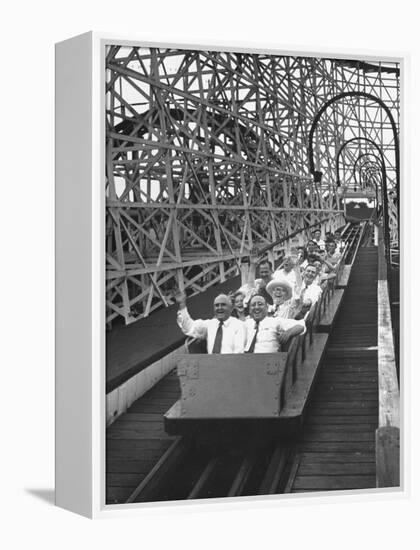 Local Politicians Riding the Roller Coaster at the Carnival-Ed Clark-Framed Premier Image Canvas