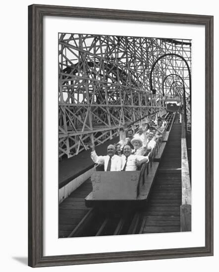 Local Politicians Riding the Roller Coaster at the Carnival-Ed Clark-Framed Photographic Print