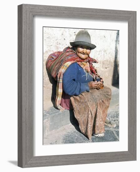 Local Resident, Cuzco, Peru, South America-Tony Waltham-Framed Photographic Print