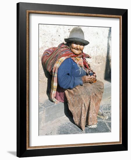 Local Resident, Cuzco, Peru, South America-Tony Waltham-Framed Photographic Print