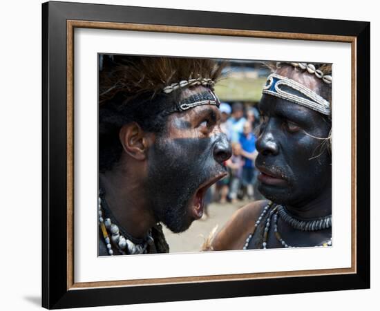 Local Tribes Celebrating Traditional Sing Sing, Highlands, Papua New Guinea, Pacific-Michael Runkel-Framed Photographic Print