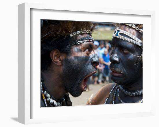 Local Tribes Celebrating Traditional Sing Sing, Highlands, Papua New Guinea, Pacific-Michael Runkel-Framed Photographic Print